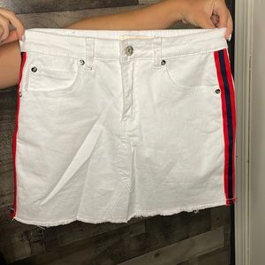 white jean skirt